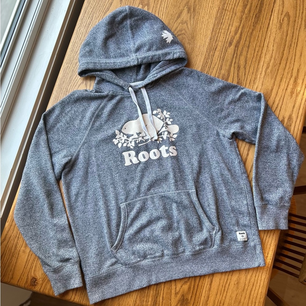 Roots Heather Gray Knit Hoodie